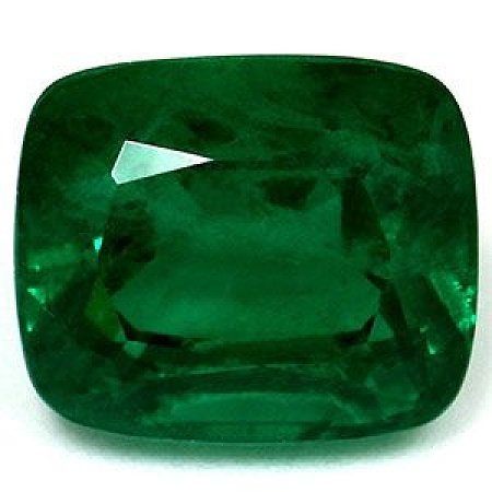 3.04 ct Cushion Green Natural Emerald