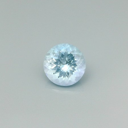 3.66 ct Round Blue Natural Aquamarine
