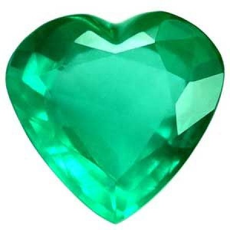 1.71 ct Heart Green Natural Emerald