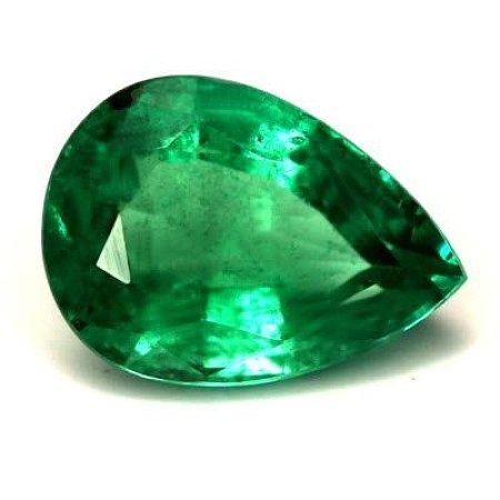 1.08 ct Pear Green Natural Emerald