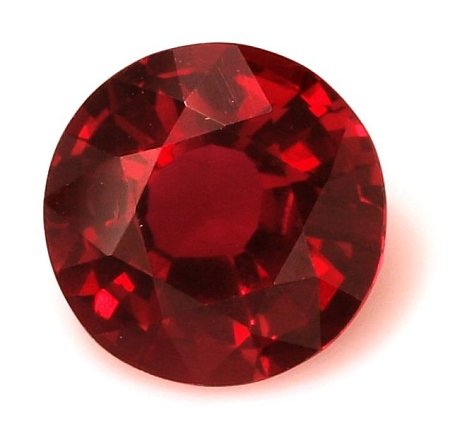 1.48 ct Round Red Natural Ruby