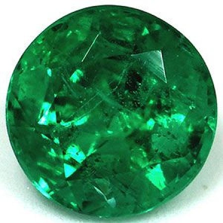 0.95 ct Round Green Natural Emerald