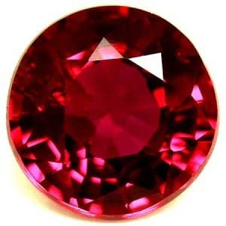 0.59 ct Round Red Natural Ruby