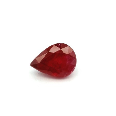 3.19 ct Pear Red Natural Ruby