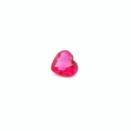 0.64 ct Heart Red Natural Ruby