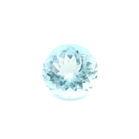 3.65 ct Round Blue Natural Aquamarine