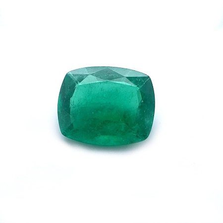 3.60 ct Cushion Green Natural Emerald