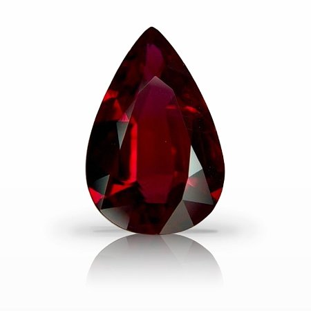 1.84 ct Pear Red Natural Ruby