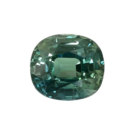 6.12 ct Cushion Green Natural Sapphire