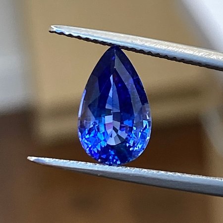 2.95 ct Pear Blue Natural Sapphire