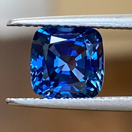 3.15 ct Cushion Blue Natural Sapphire