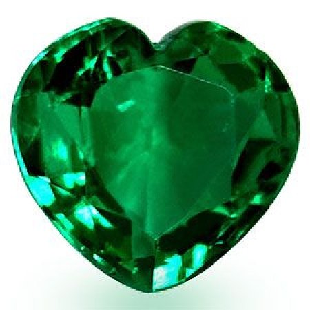 1.00 ct Heart Green Natural Emerald