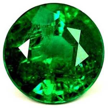 1.47 ct Round Green Natural Emerald