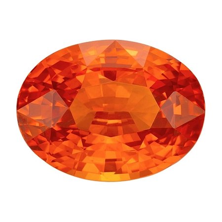 5.13 ct Oval Orange Natural Sapphire