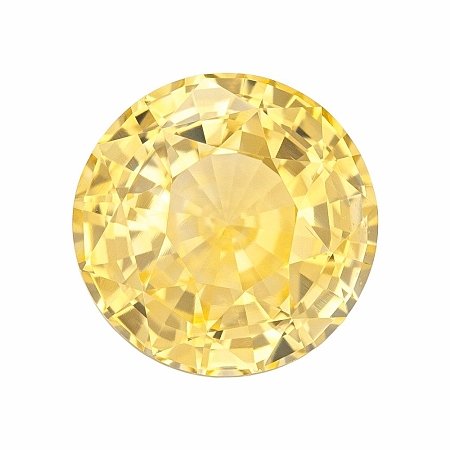 4.07 ct Round Yellow Natural Sapphire