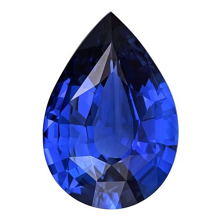 6.10 ct Pear Blue Natural Sapphire