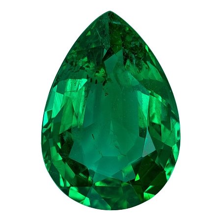 3.34 ct Pear Green Natural Emerald