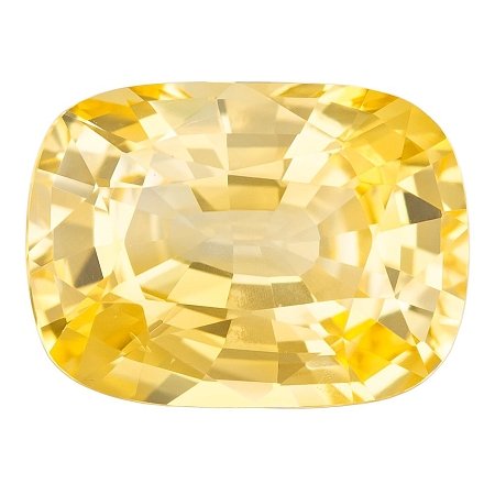 6.18 ct Cushion Yellow Natural Sapphire