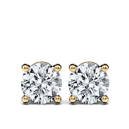 Earrings with 2 Lab Grown IGI Diamonds 2.11ct Total Weight