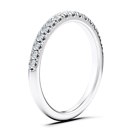 Tribute Claw Set Wedding Ring with Natural Diamonds 0.31ct Total Weight