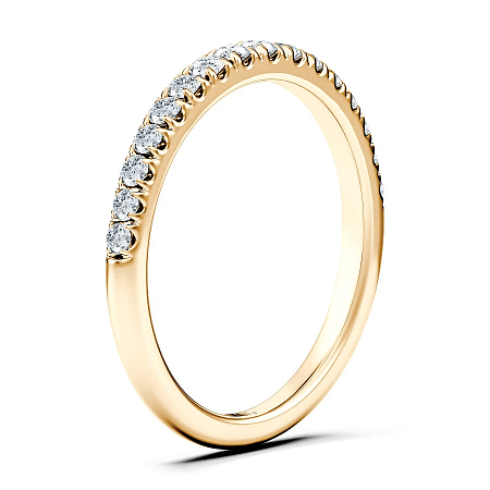 Tribute Claw Set Wedding Ring with Natural Diamonds 0.31ct Total Weight
