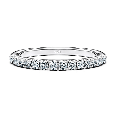 Tribute Claw Set Wedding Ring with Natural Diamonds 0.31ct Total Weight