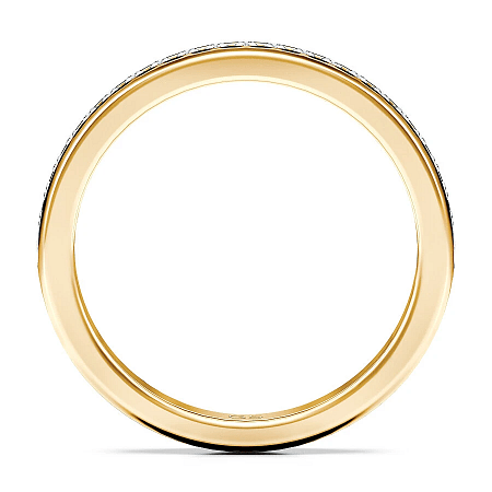 Tulip Channel Set Wedding Ring with Diamond 0.21ct Total Weight