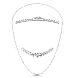 LG.18WG Graduating Tennis Necklace 3cts