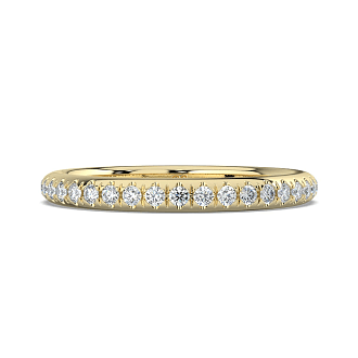 Rene Straight Wedding Ring with Natural Diamonds 0.2ct Total Weight