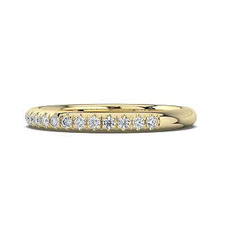 Rene Straight Wedding Ring with Natural Diamonds 0.2ct Total Weight