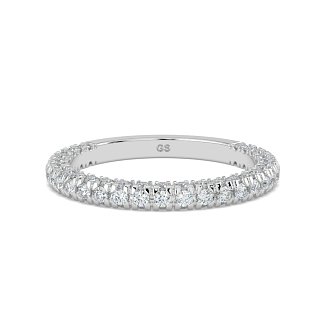 Cathedral Diamond Wedding Ring with Diamond Pave Band