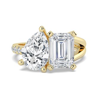 Toi&Moi 2 Stones Ring with IGI LG Diamonds 2.68cts Total Weight