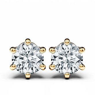 Earrings with 2 Lab Grown Diamonds 2.12cts Total Weight