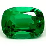 4.44 ct Cushion Green Natural Emerald