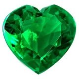 1.26 ct Heart Green Natural Emerald