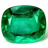 3.59 ct Cushion Green Natural Emerald