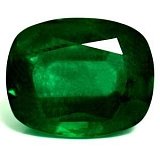 6.05 ct Cushion Green Natural Emerald