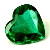 1.27 ct Heart Green Natural Emerald