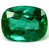 2.96 ct Cushion Green Natural Emerald