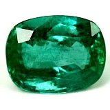 2.96 ct Cushion Green Natural Emerald