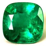 3.64 ct Cushion Green Natural Emerald
