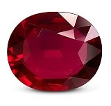 3.05 ct Oval Red Natural Ruby