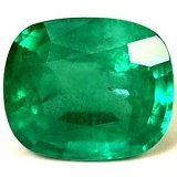 3.96 ct Cushion Green Natural Emerald