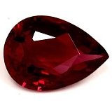 0.68 ct Pear Red Natural Ruby