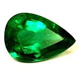 0.90 ct Pear Green Natural Emerald