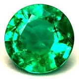 0.94 ct Round Green Natural Emerald