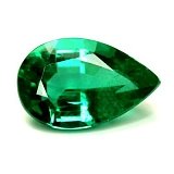 0.71 ct Pear Green Natural Emerald