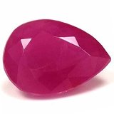 4.08 ct Pear Red Natural Ruby