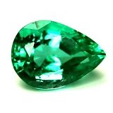 1.08 ct Pear Green Natural Emerald
