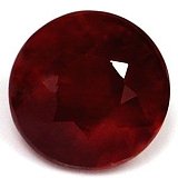 0.66 ct Round Red Natural Ruby